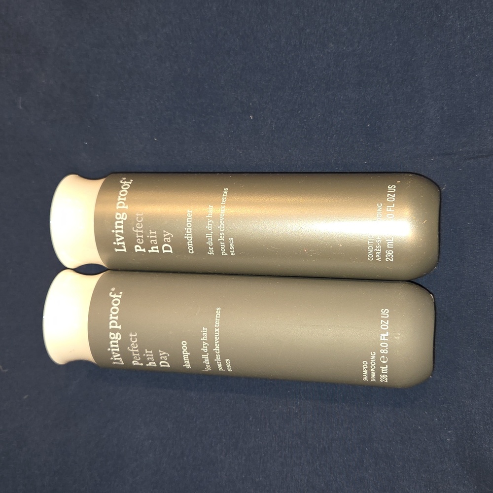 Living Proof Perfect Hair Day Duo in Gray and Cream FULL SIZE